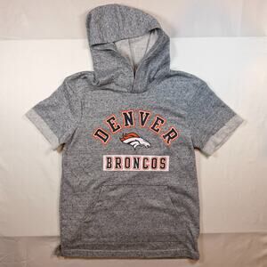 NFL Denver Broncos Youth Heather Gray Hoodie Size Large
